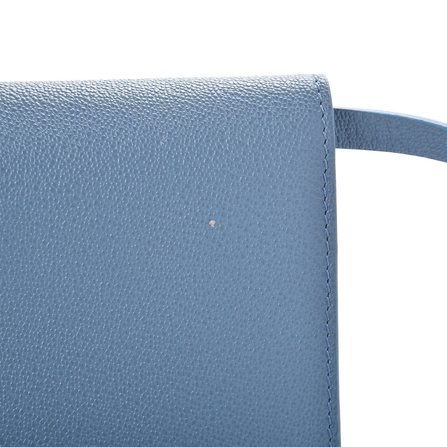 Calfskin Insignia Pouch with Strap Blue