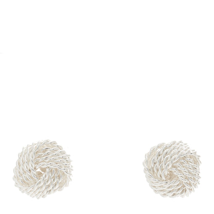 Tiffany Sterling Silver Twist Knot Earrings 1 of 5