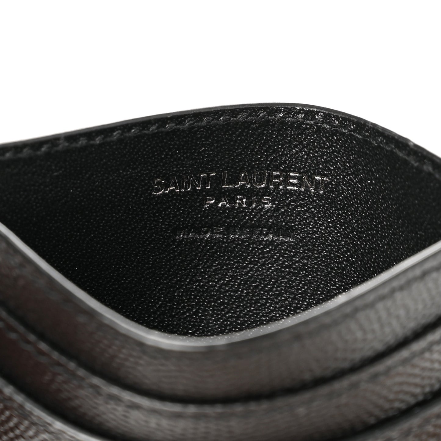 Grain De Poudre Monogram Credit Card Case Black