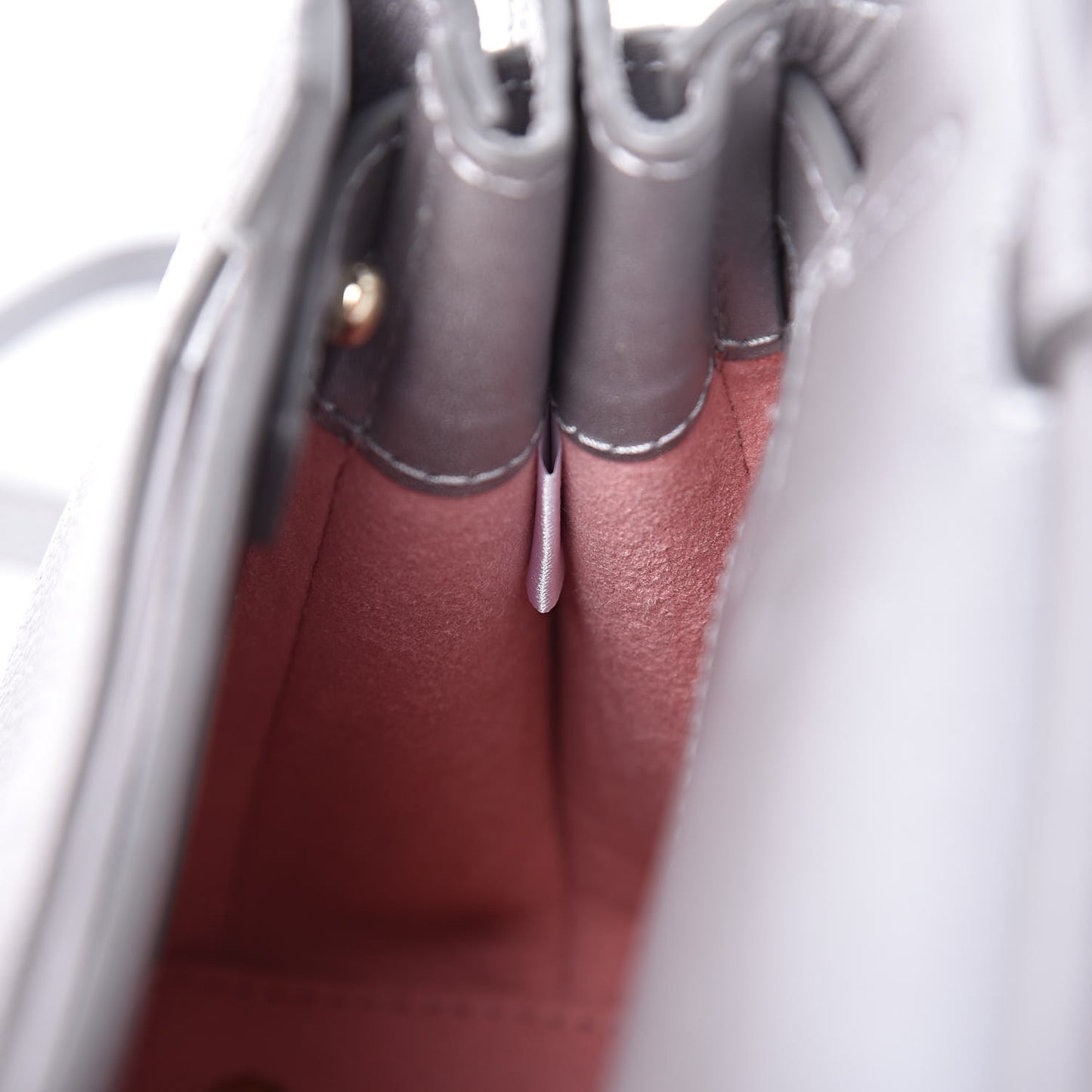 Metallic Grained Calfskin Mini Milla Crossbody Silver