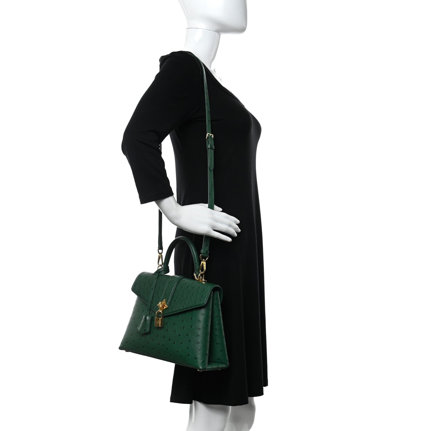 Louis Vuitton Ostrich Rose Des Vents PM Menthe 2 of 9
