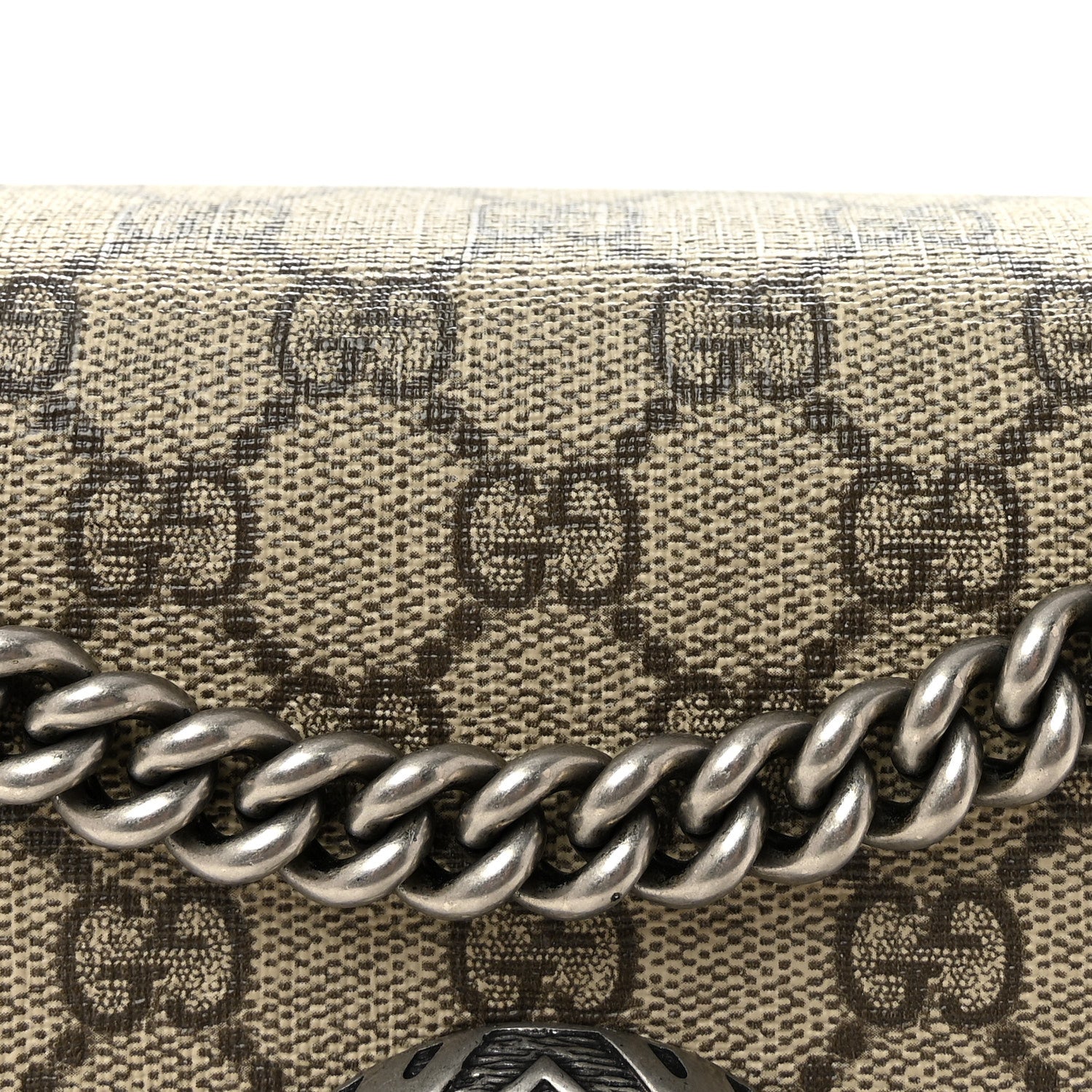 Gucci GG Supreme Monogram Small Dionysus Shoulder Bag Taupe 8 of 10