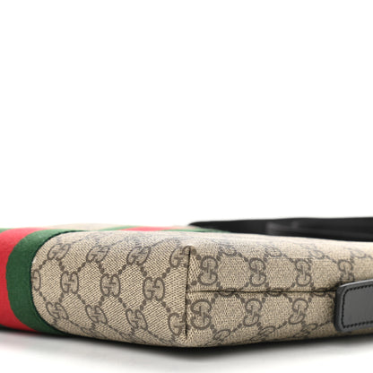 Gucci GG Supreme Monogram Web Messenger Bag Black 7 of 8