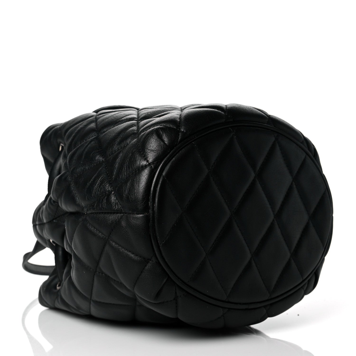 Balenciaga Nappa Calfskin Quilted Touch B Bucket Bag Black 3 of 9