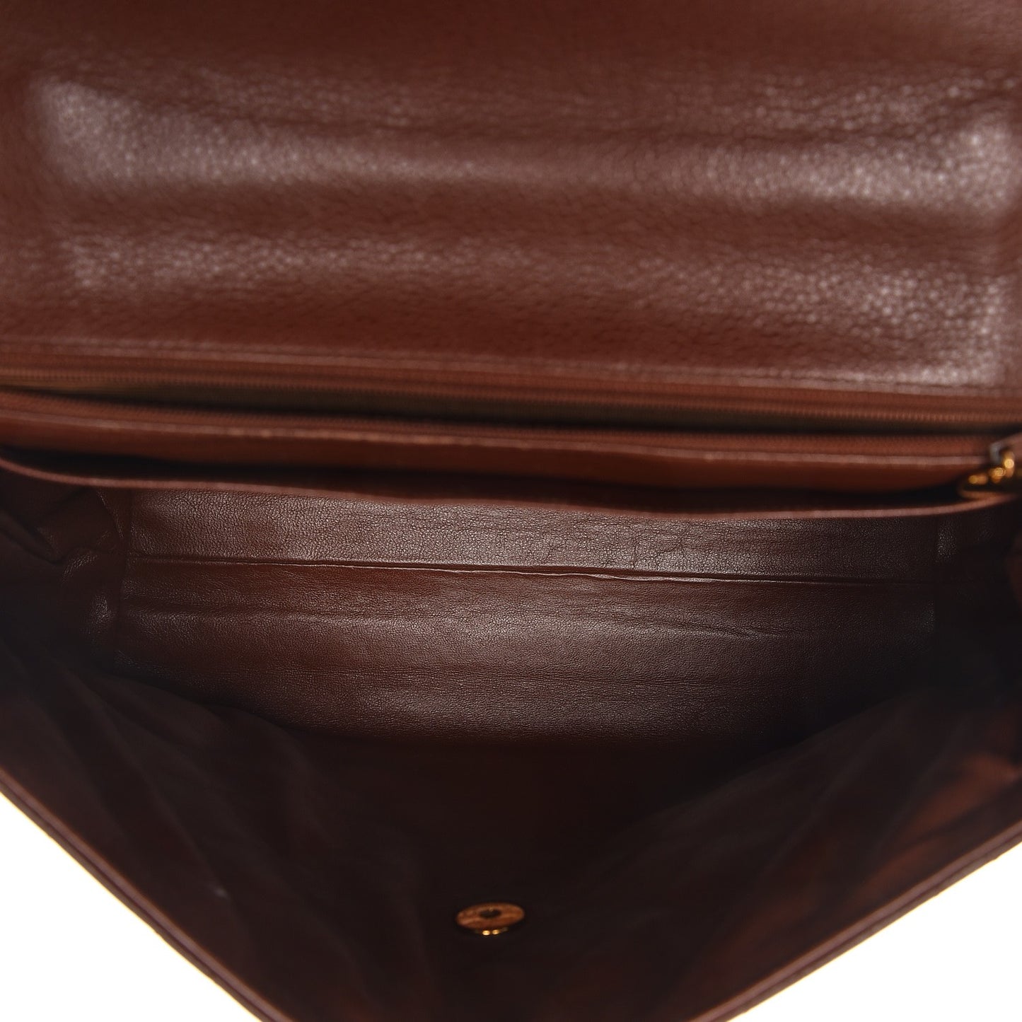 Caviar Quilted Jumbo Kelly Flap Brown