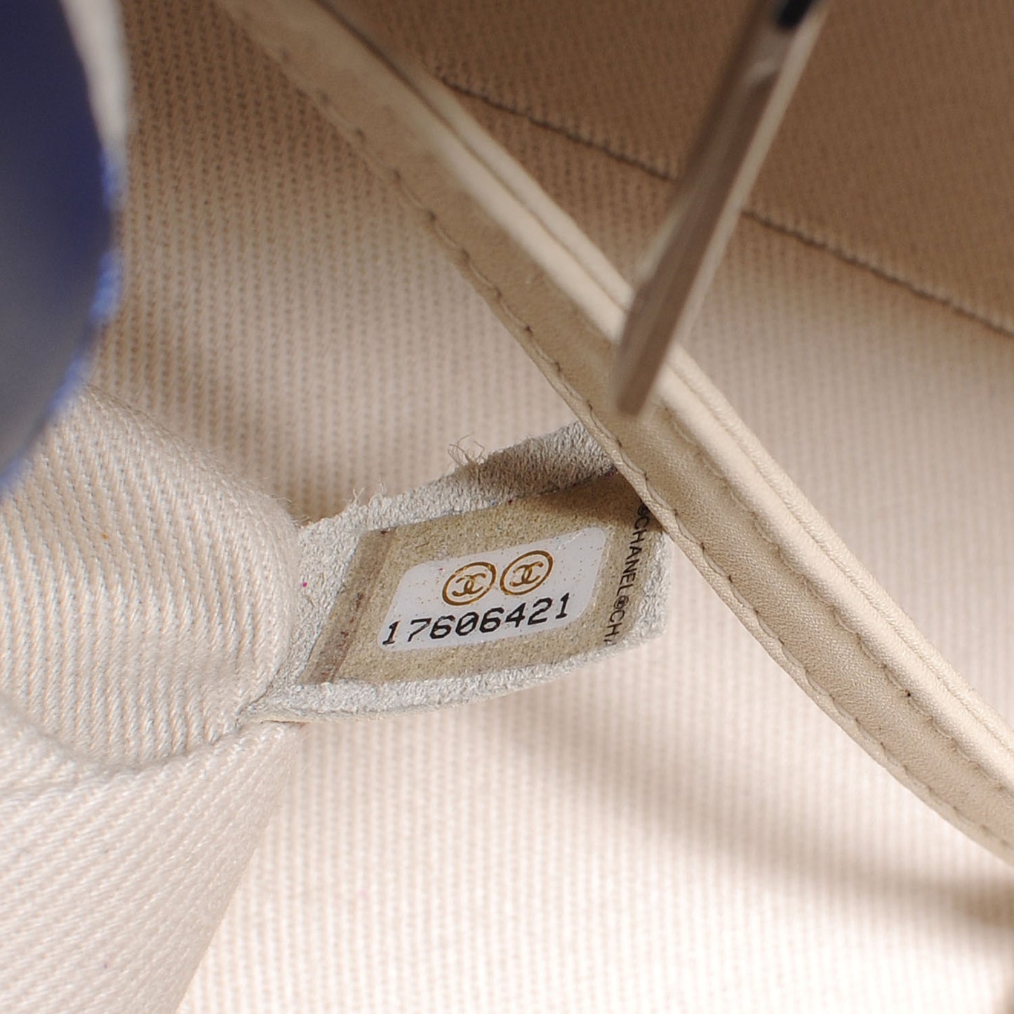 Lambskin Hamptons Large Shopping Bag Dark Blue