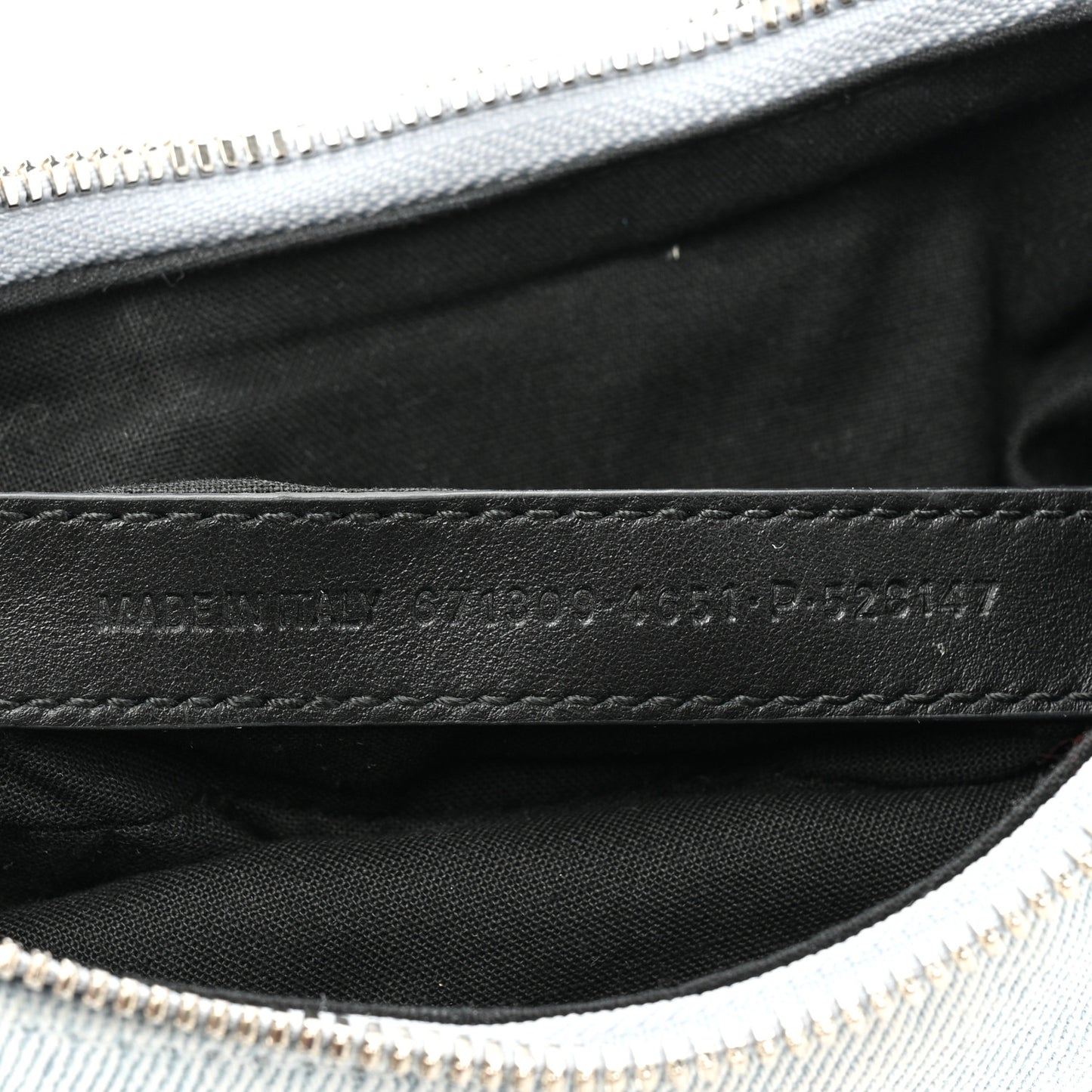 Washed Frayed Denim Crystal XS Le Cagole Shoulder Bag Pale Blue