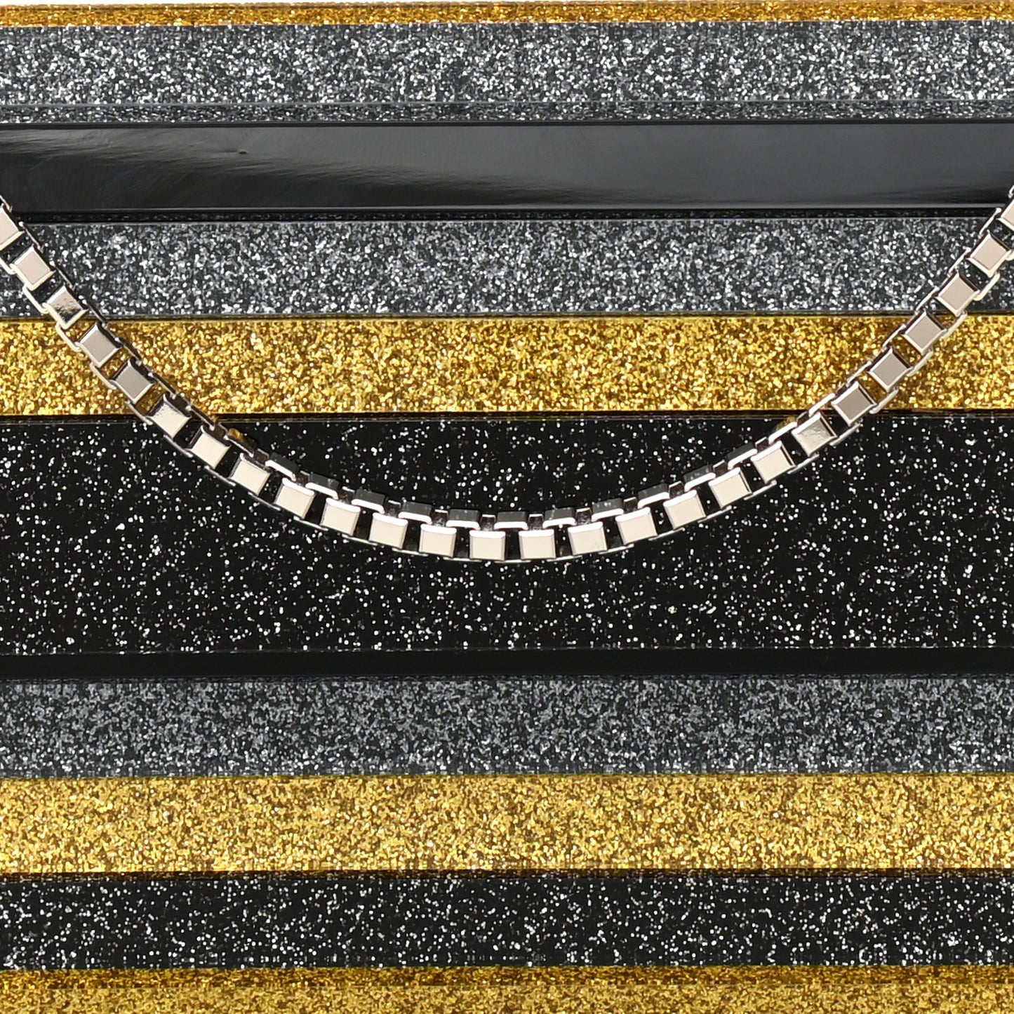 Acrylic Glitter Sweetie Clutch Multicolor