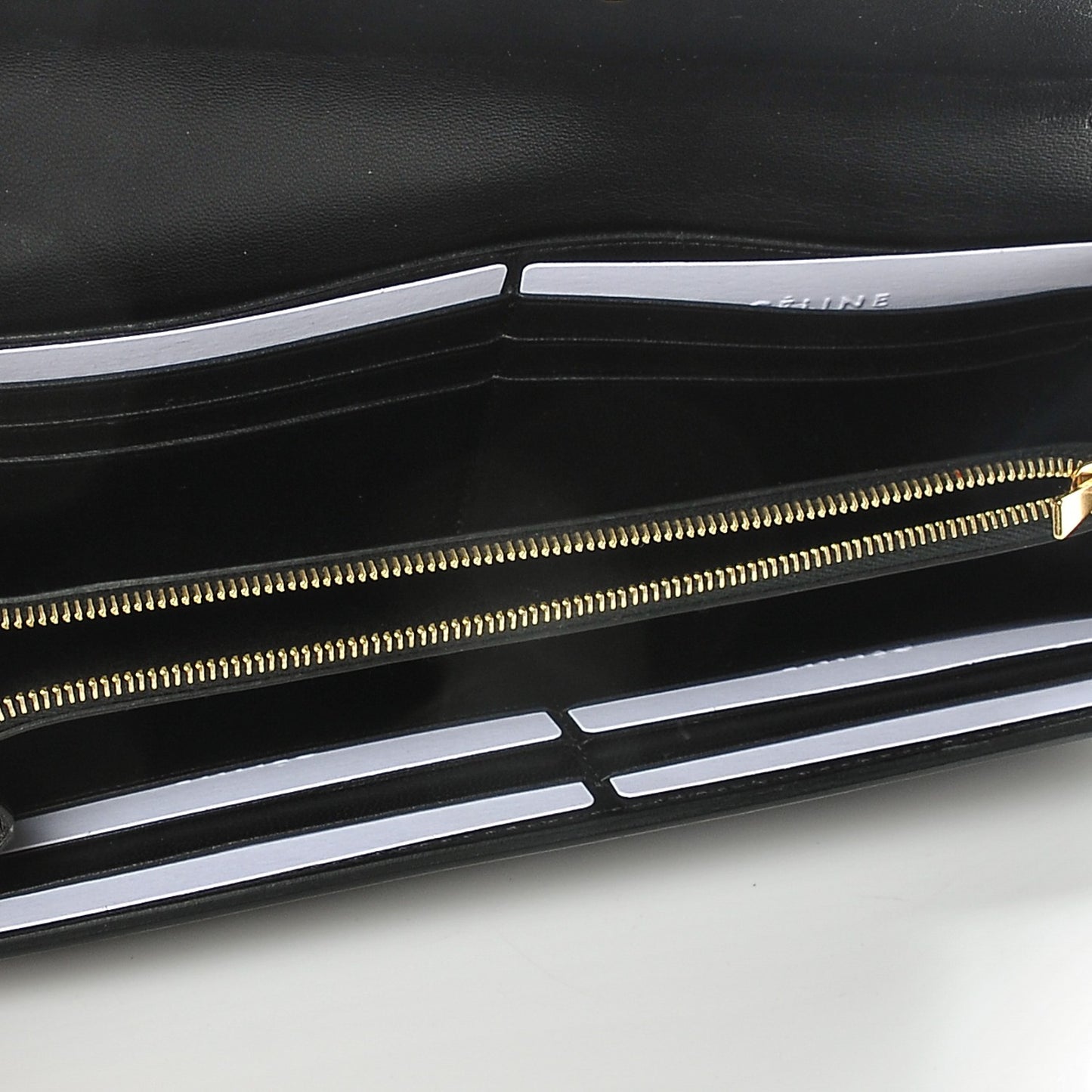 Smooth Calfskin Large Flap Wallet Black
