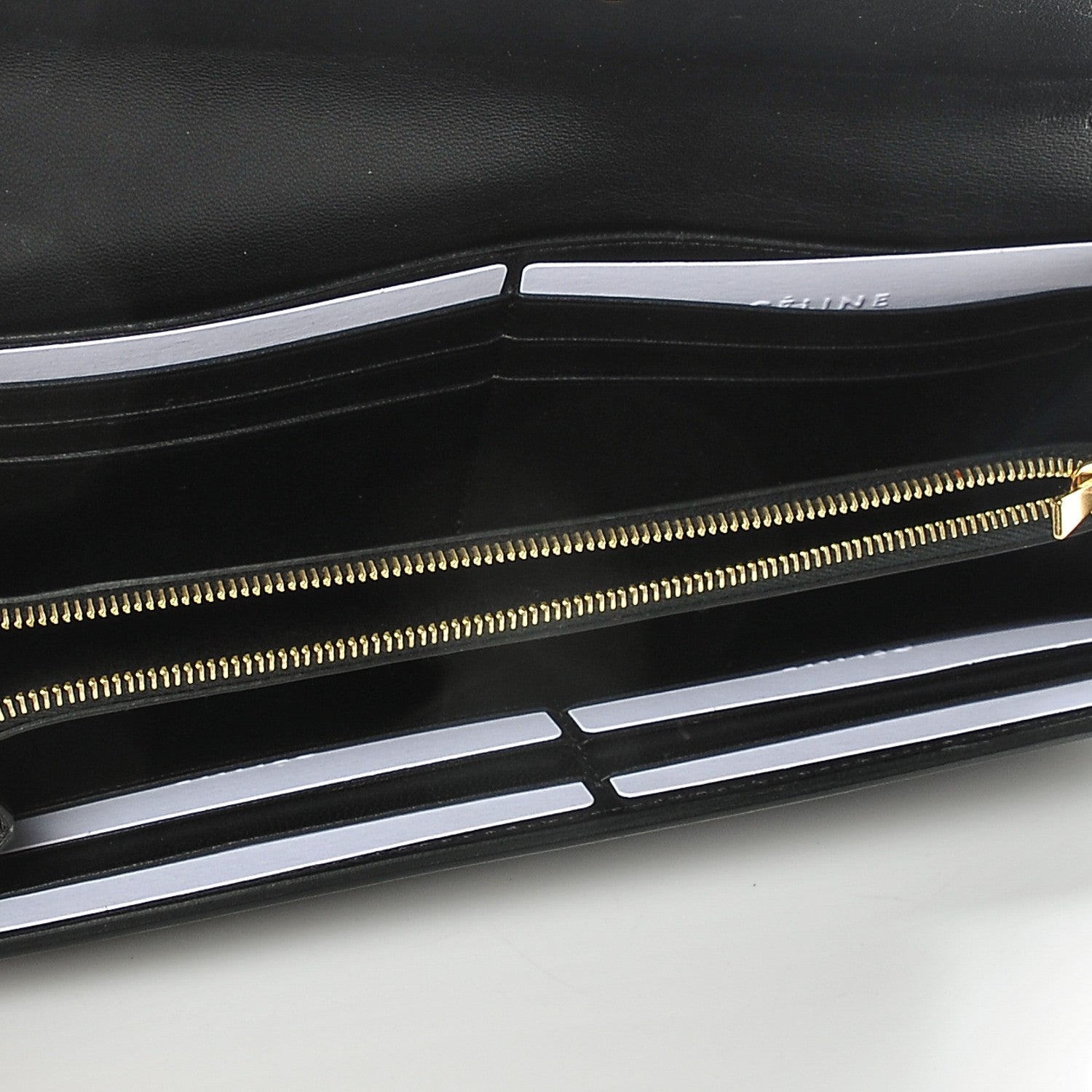 Celine Smooth Calfskin Large Flap Wallet Black 5 of 12