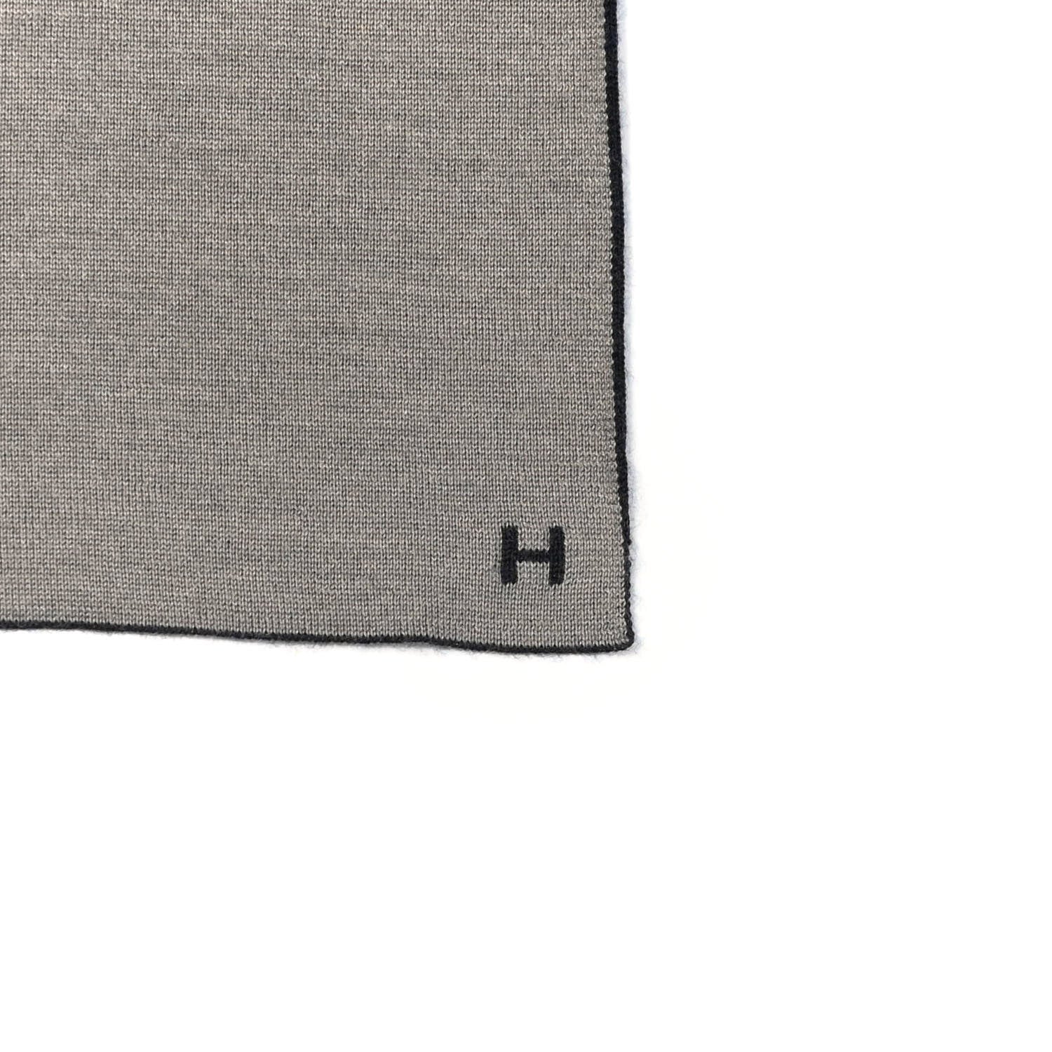 Hermes Cashmere Silk Aller-Retour Muffler Marine Sable 4 of 5