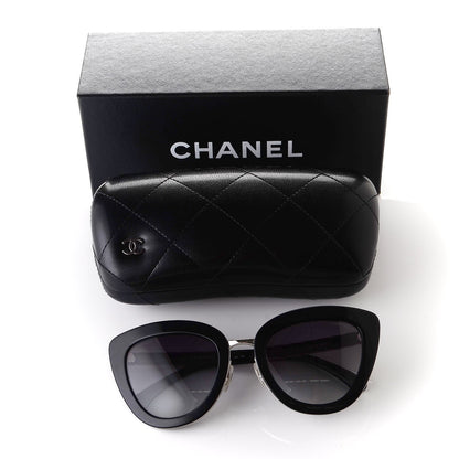 Chanel Cat Eye Quilted Sunglasses 5368 Black 8 of 8