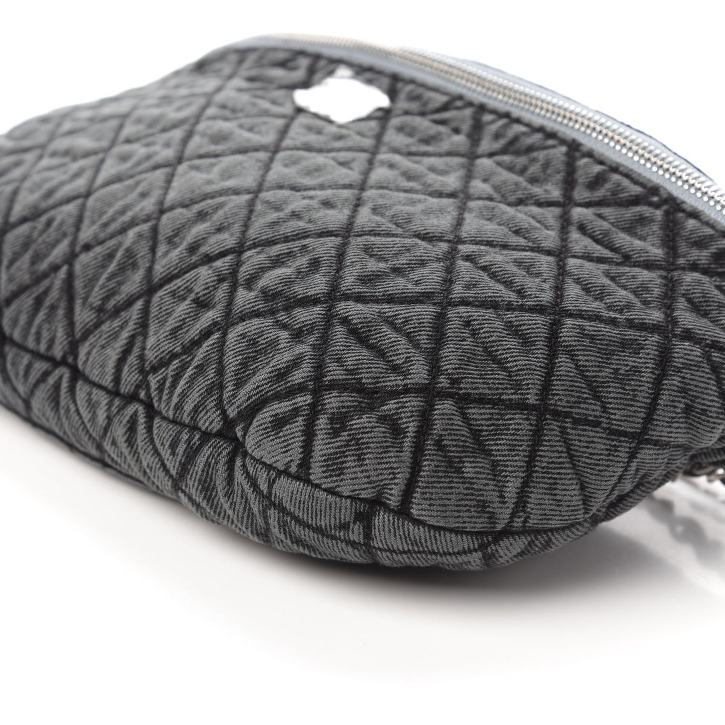 Denim Quilted Denimpression Waist Bag Black Grey