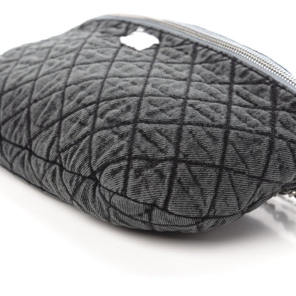 Chanel Denim Quilted Denimpression Waist Bag Black Grey 7 of 11