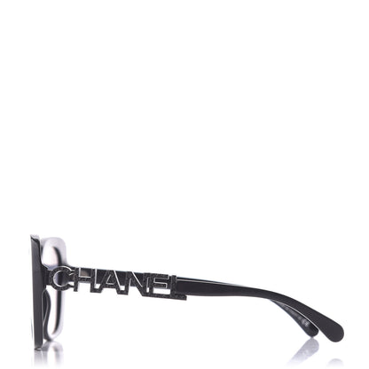 Chanel Acetate Strass Square Sunglasses 5422 Black 3 of 7