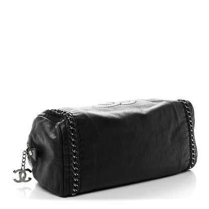 Chanel Deerskin Luxe Ligne Medium Bowler Black 4 of 10
