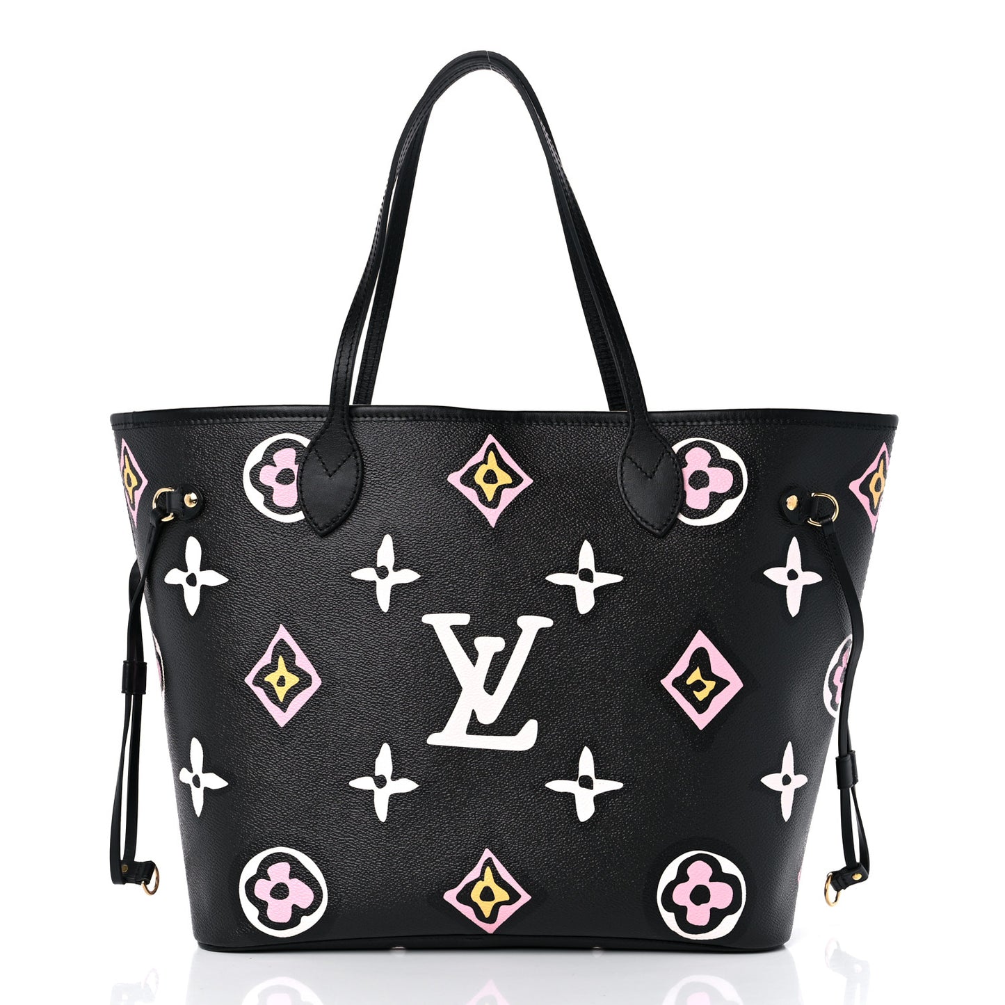 Monogram Giant Wild At Heart Neverfull MM Black