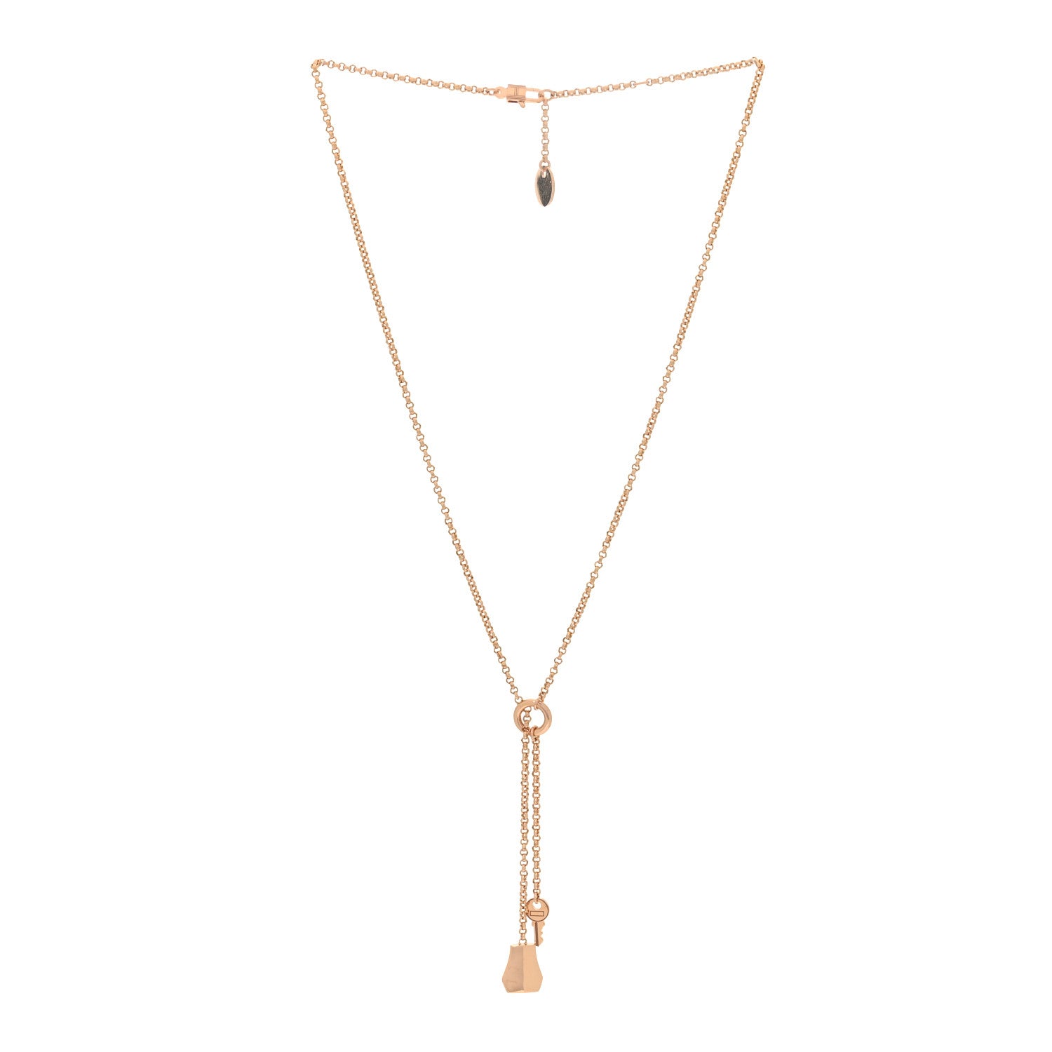 Hermes 18K Rose Gold PM Kelly Clochette Necklace 4 of 12