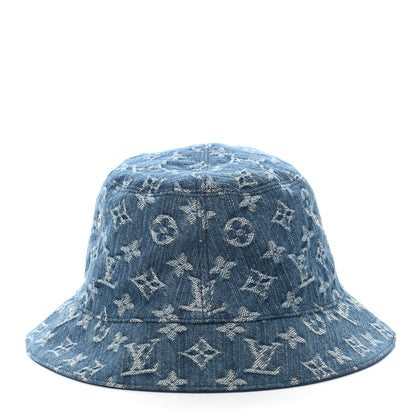 Louis Vuitton Monogram Denim Transformable Bob Bucket Hat 58 Blue 3 of 15
