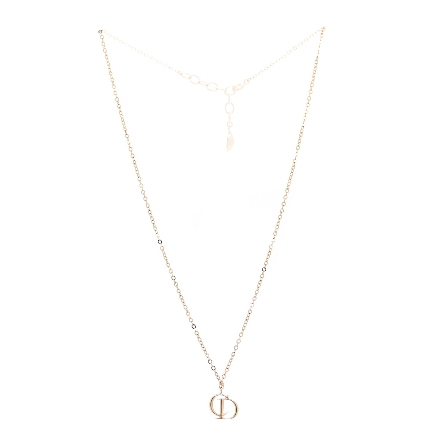 Metal CD Necklace Gold