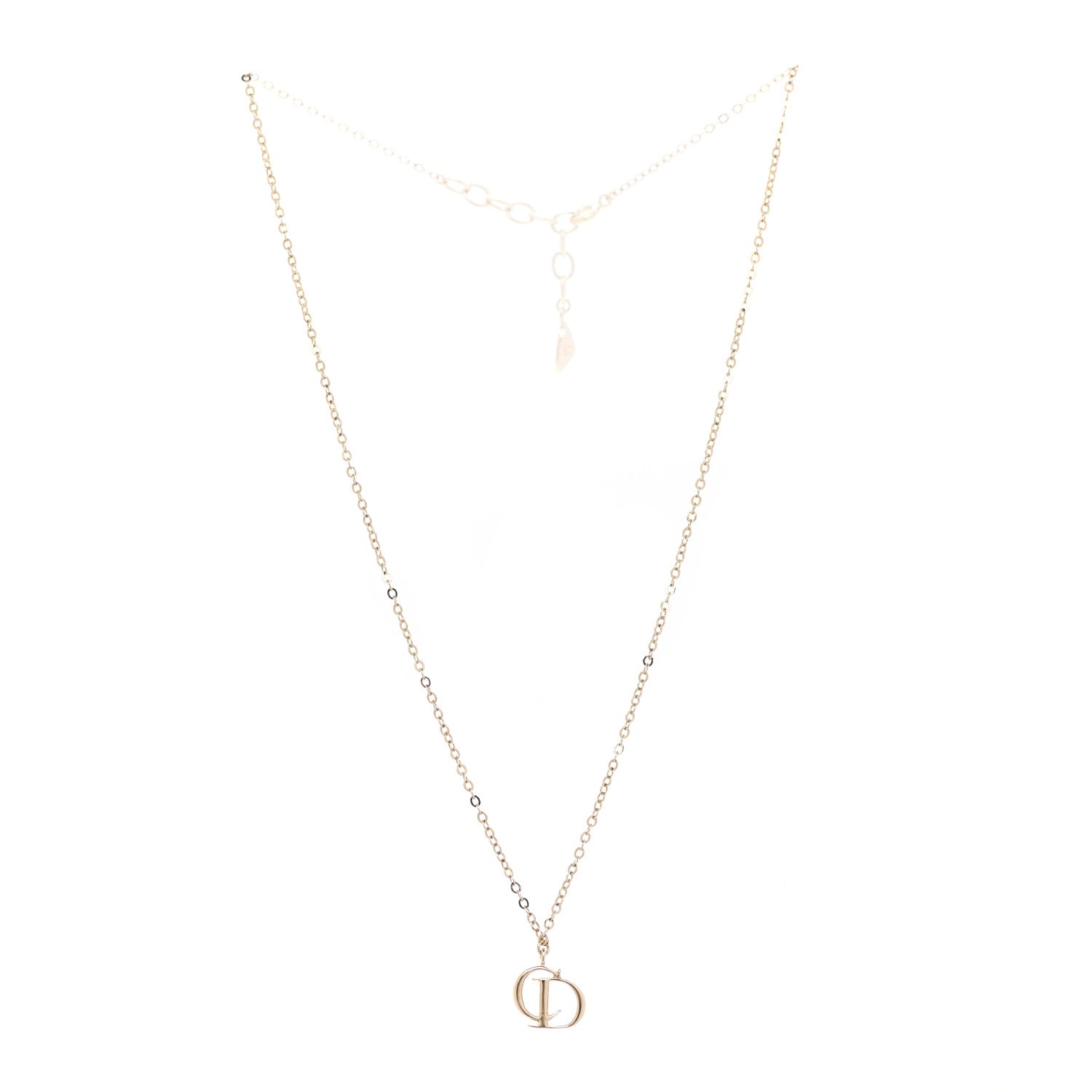 Christian Dior Metal CD Necklace Gold 4 of 6