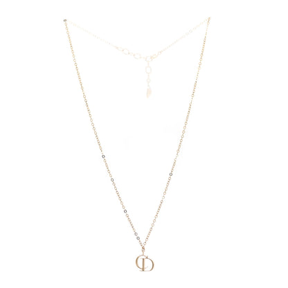 Christian Dior Metal CD Necklace Gold 4 of 6