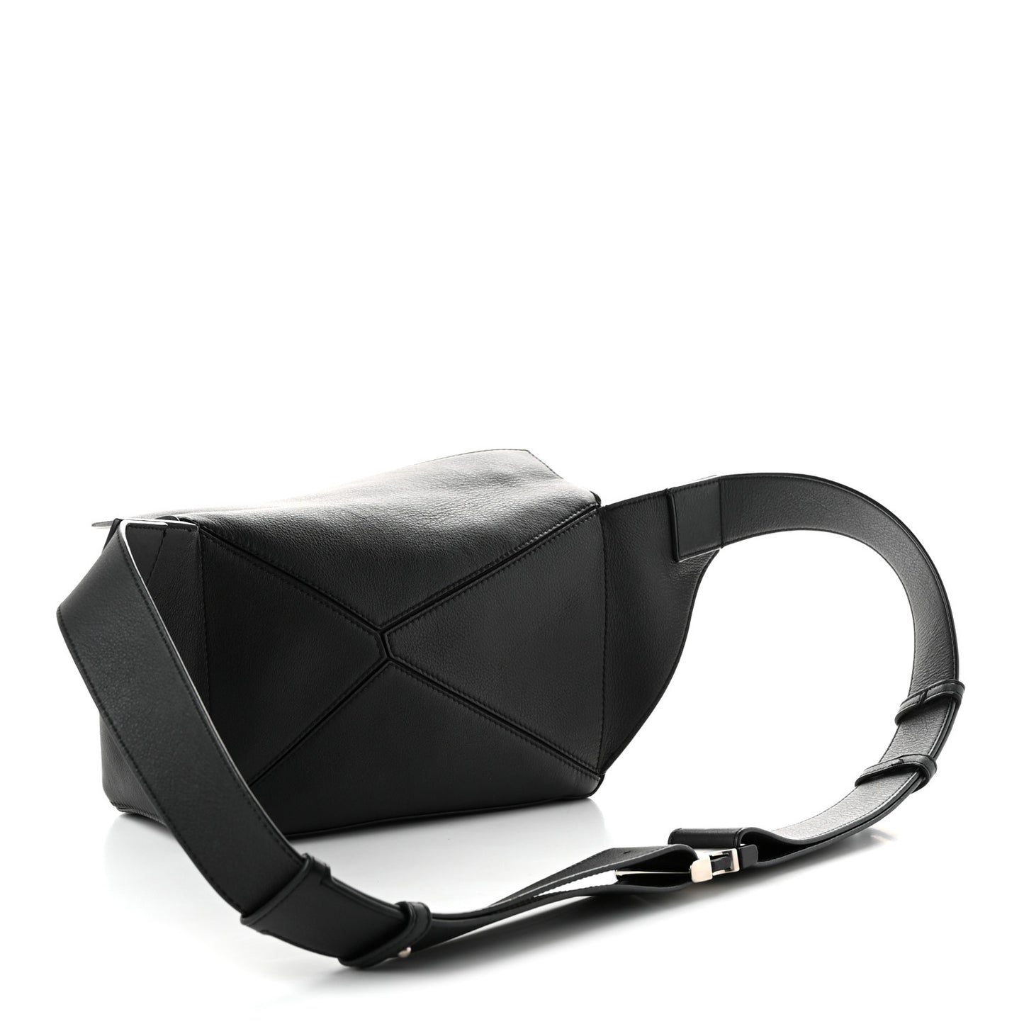 Calfskin Small Puzzle Bumbag Black