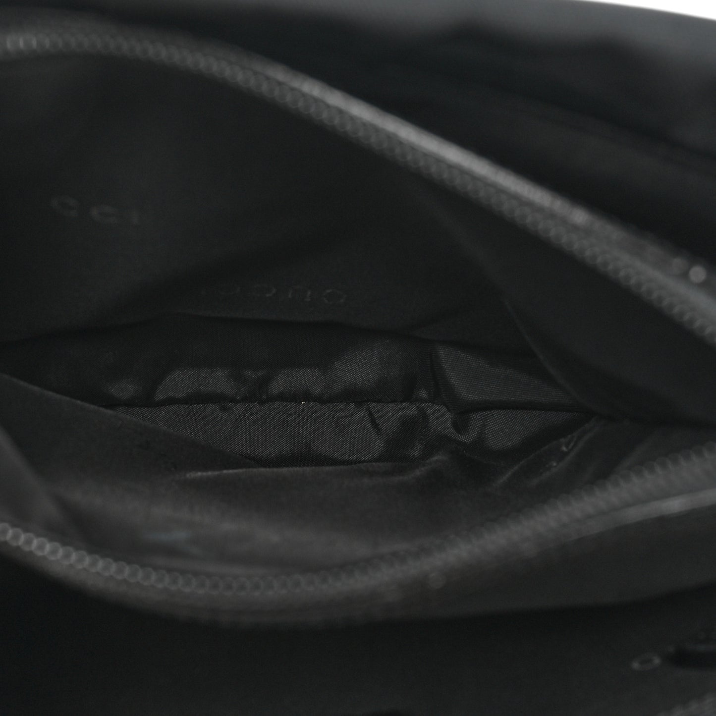 Nylon Bamboo Handle Bag Black