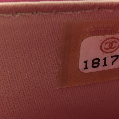 Chanel Lambskin Camellia Embossed Wallet on Chain WOC Pink 7 of 10