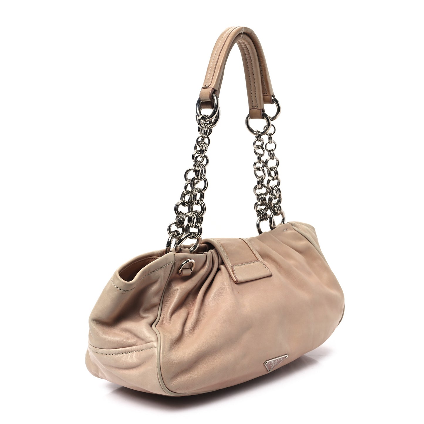 Soft Calf Pocket Shoulder Bag Cipria Talco
