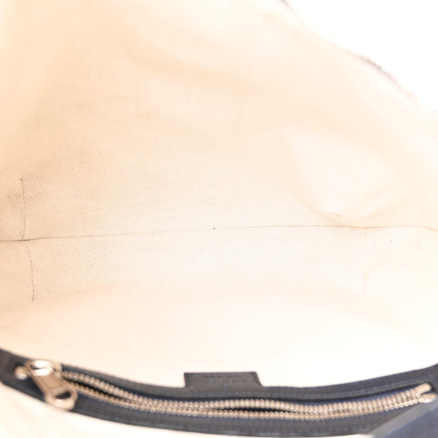 Gucci GG Supreme Monogram Textured Dollar Calfskin Web Small Ophidia Half Moon Hobo Beige Blue 5 of 10