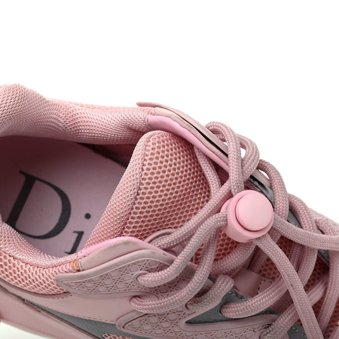Calfskin Mesh Cannage B24 Low Top Sneakers 38 Pink