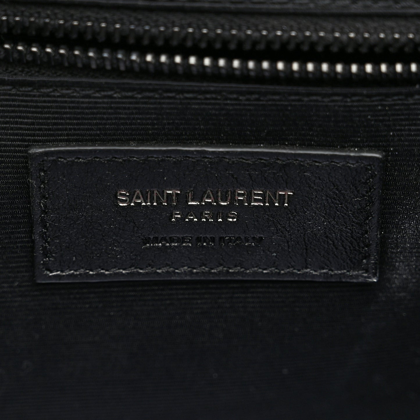 Grain De Poudre Textured Mixed Matelasse Large Triquilt Monogram Monochrome Satchel Black