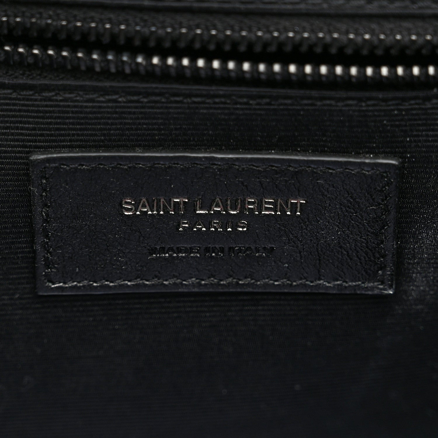 Saint Laurent Grain De Poudre Textured Mixed Matelasse Large Triquilt Monogram Monochrome Satchel Black 6 of 11