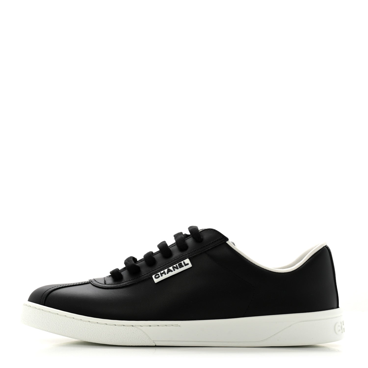 Chanel Calfskin CC Womens Sneakers 40 Black 2 of 10