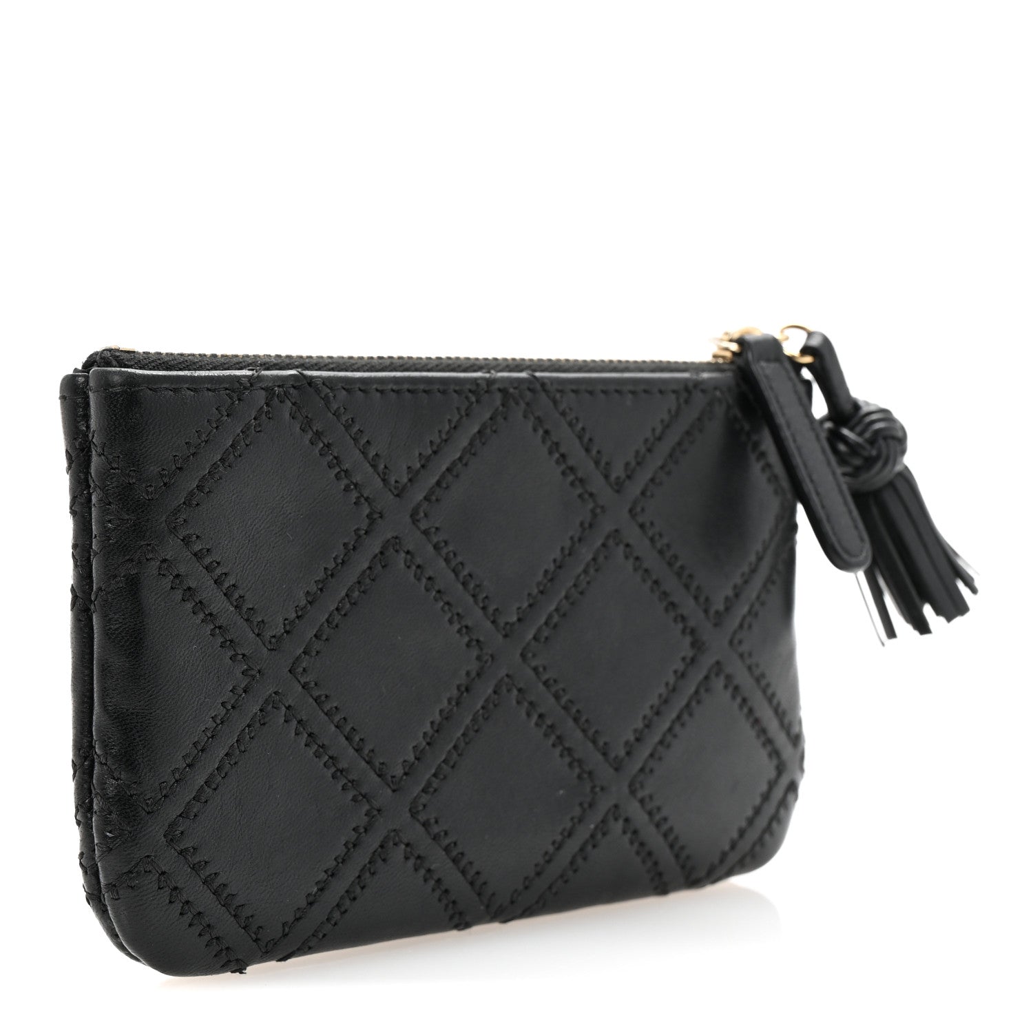 Chanel Lambskin Stitched Small Cosmetic Case Black 3 of 7