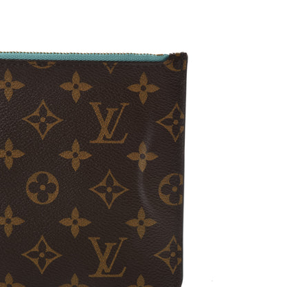 Louis Vuitton Monogram Neverfull MM GM Pochette Turquoise 8 of 8