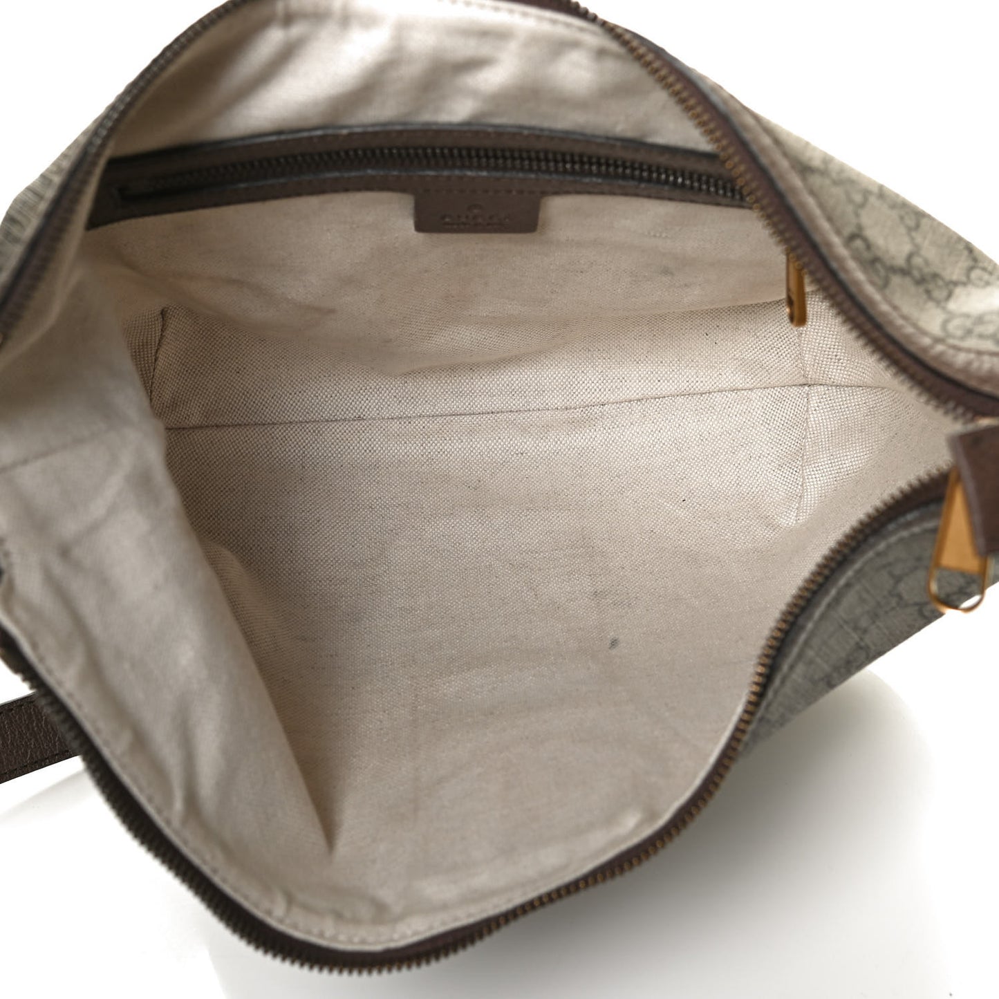 GG Supreme Monogram Web Small Ophidia Half Moon Hobo Brown