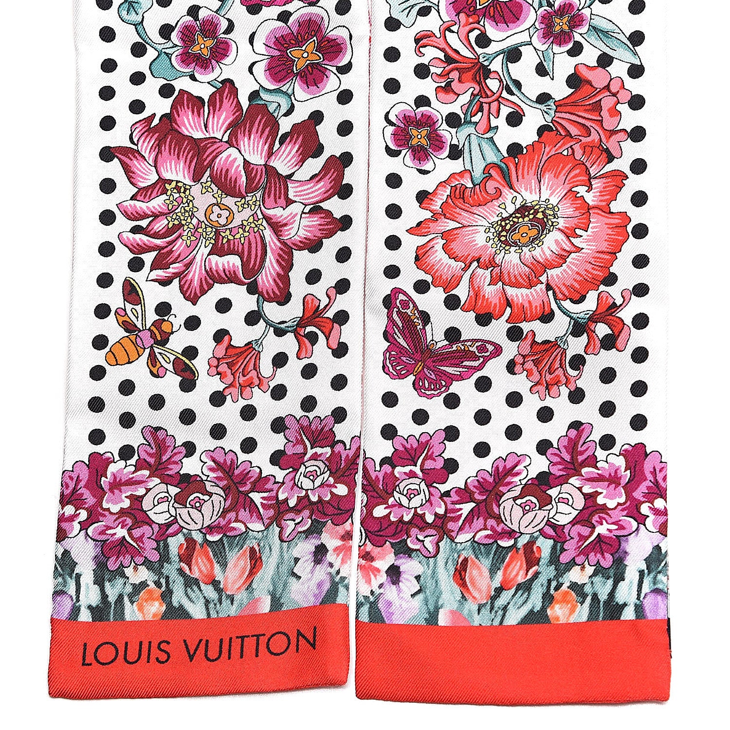 Louis Vuitton Silk Louis In The Garden Bandeau Fuchsia 2 of 3