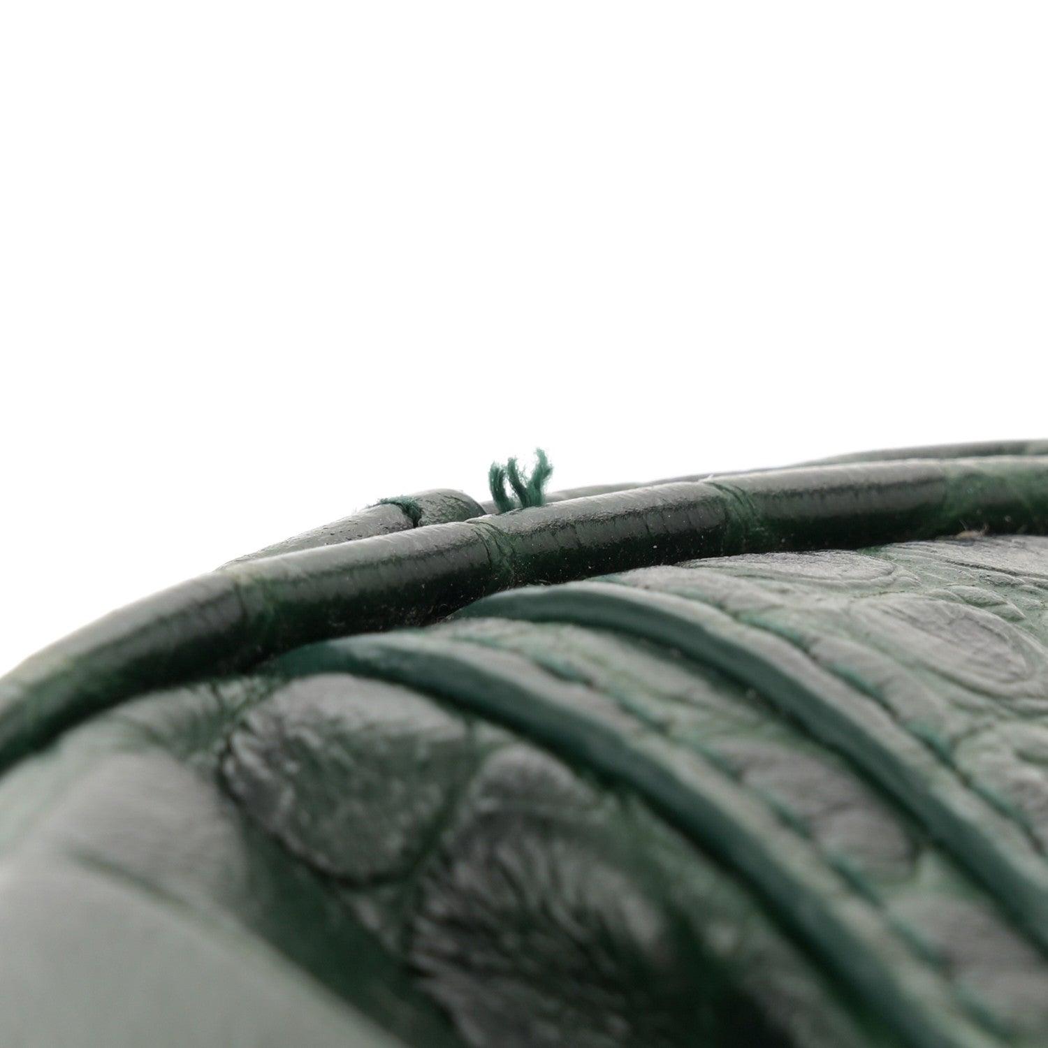 Balenciaga Extra Supple Calfskin Crocodile Embossed Le Cagole Shoulder Bag XS Forest Green 15 of 16