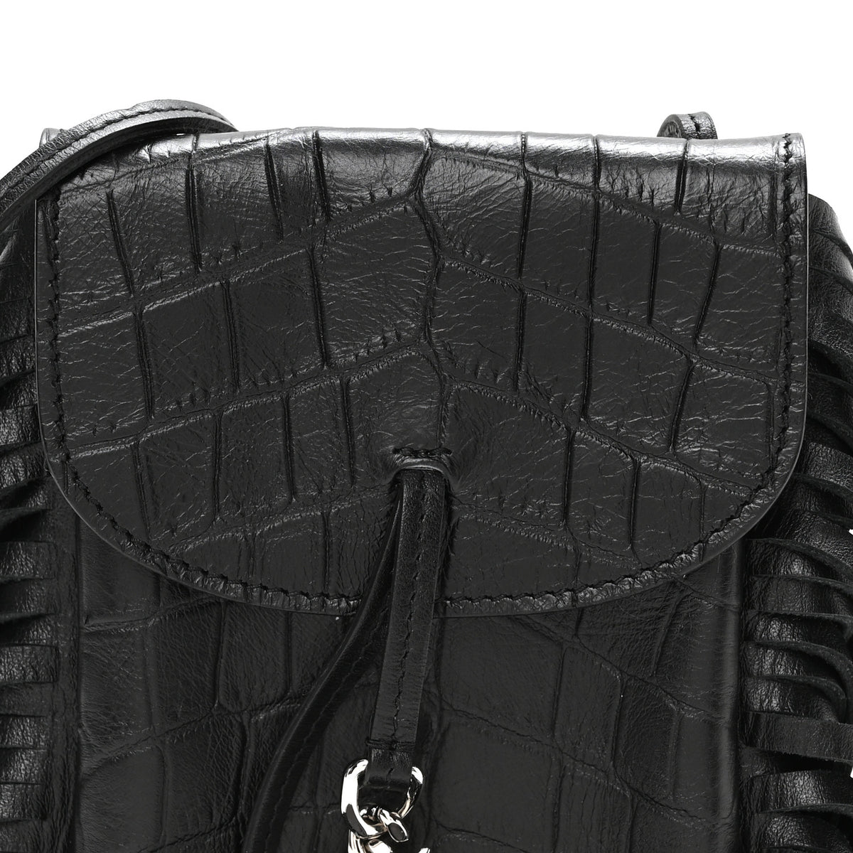 Suede Fringe Toy Monogram Anita Crossbody Bag Black