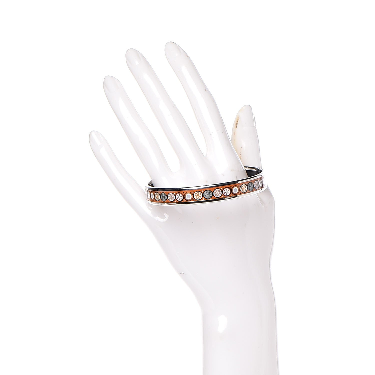 Hermes Enamel Narrow Printed Bracelet 70 2 of 6