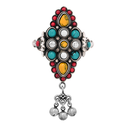 Gucci Sterling Silver Howlite Anger Forest Ring 50 5.25 1 of 6
