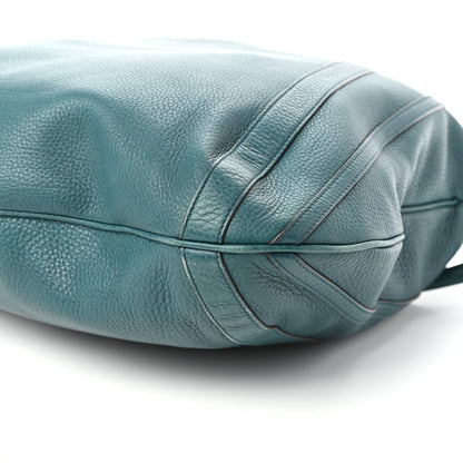 Gucci Pebbled Calfskin Medium Abbey Convertible Tote Green 9 of 10