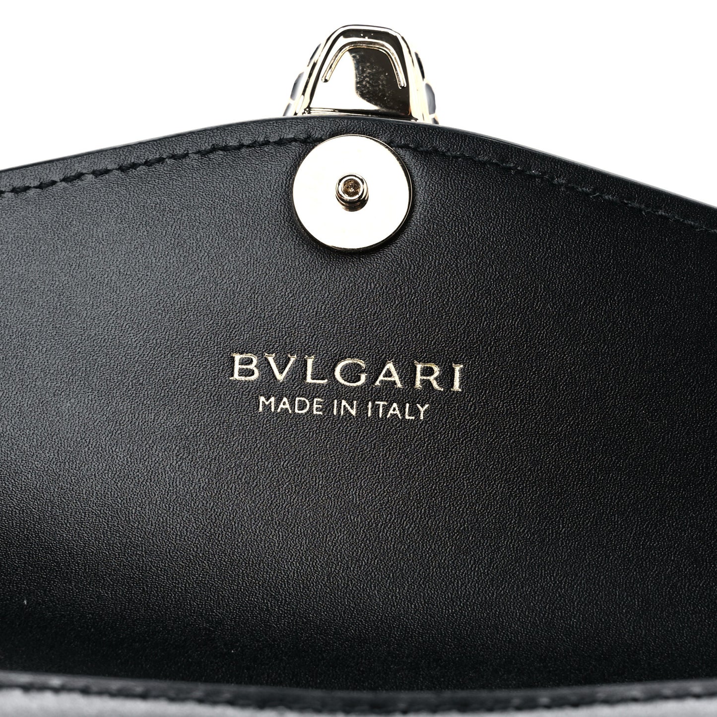 Calfskin Serpenti Forever Wallet Black Emerald Green