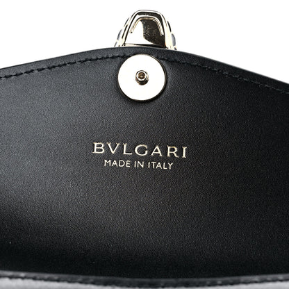 Bulgari Calfskin Serpenti Forever Wallet Black Emerald Green 9 of 10