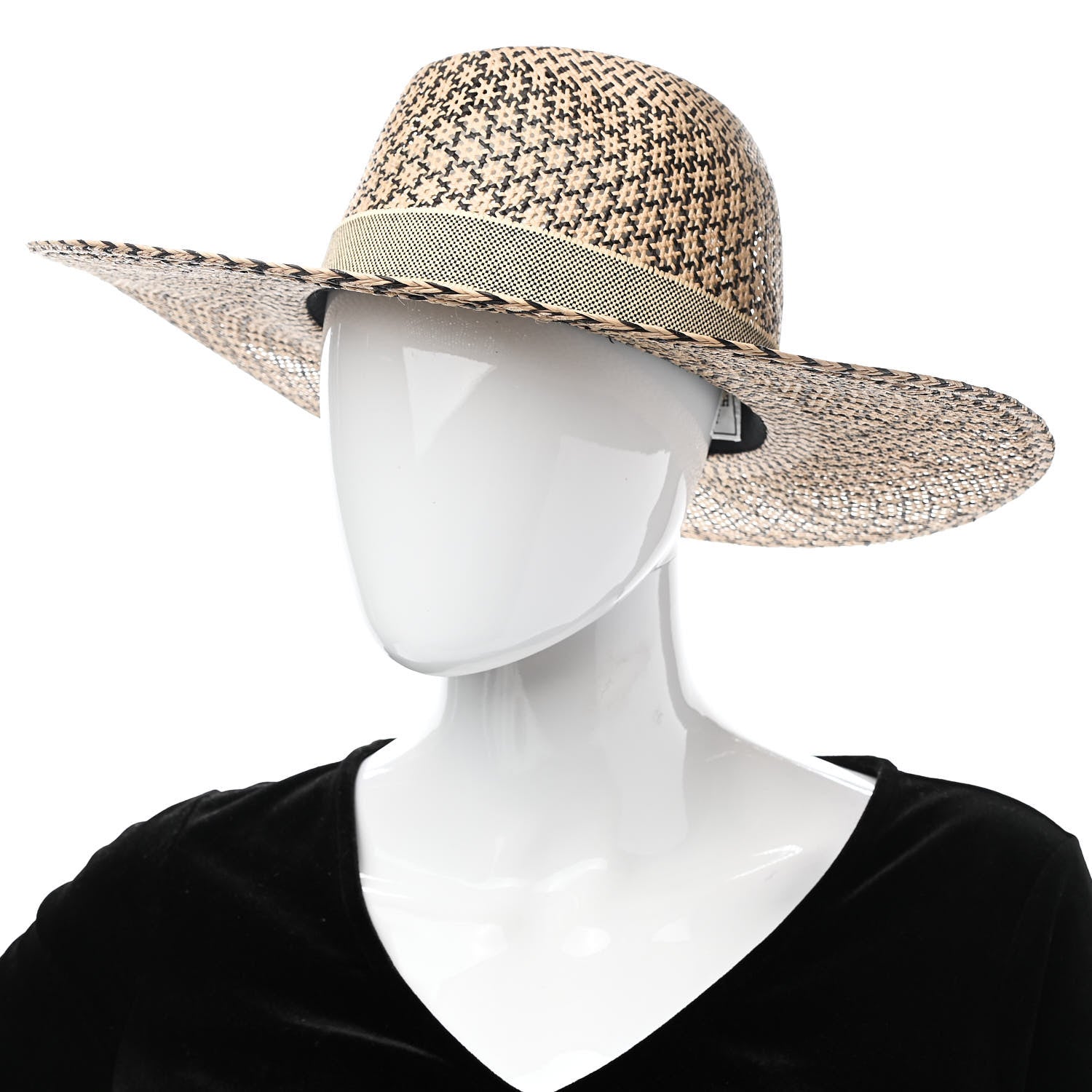Hermes Panama Straw Etna Hat 56 Natural Black 2 of 10
