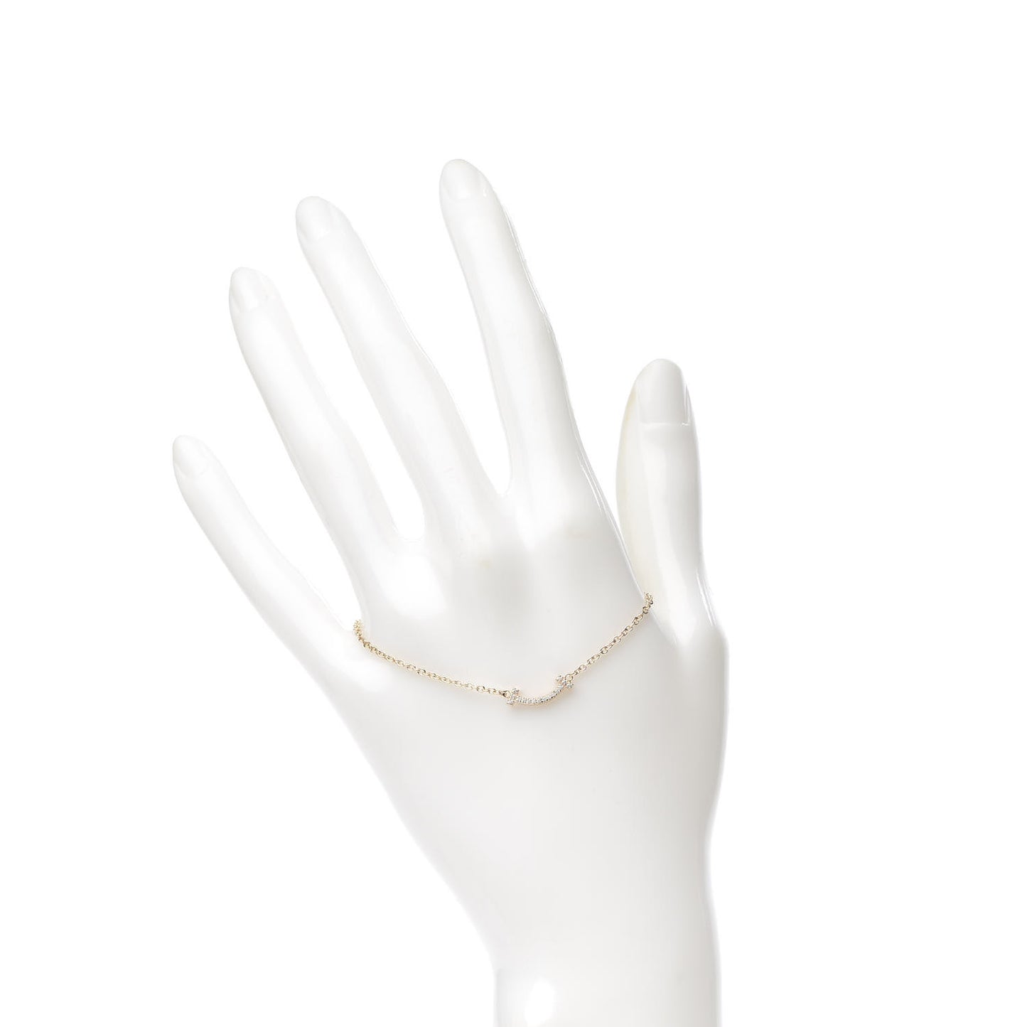 18K Rose Gold Diamond Mini T Smile Bracelet