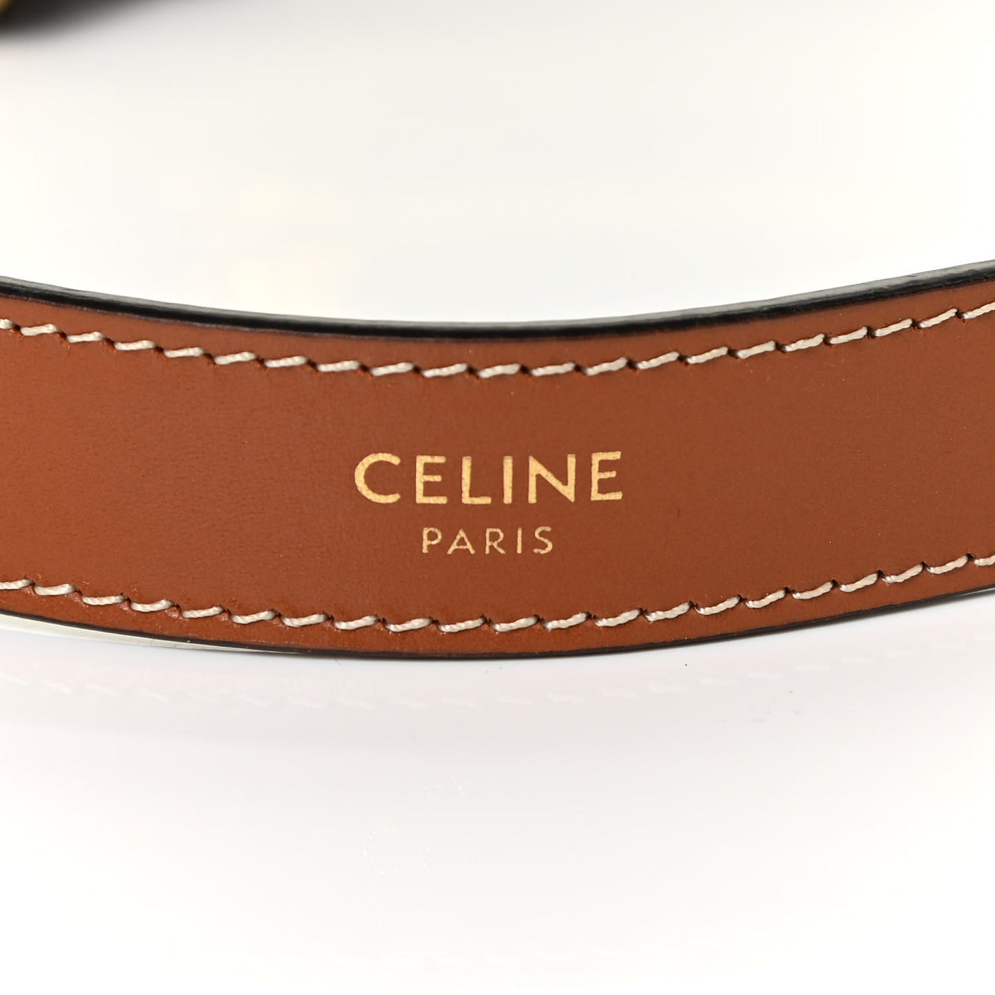 Triomphe Canvas Calfskin Ava Shoulder Bag Tan