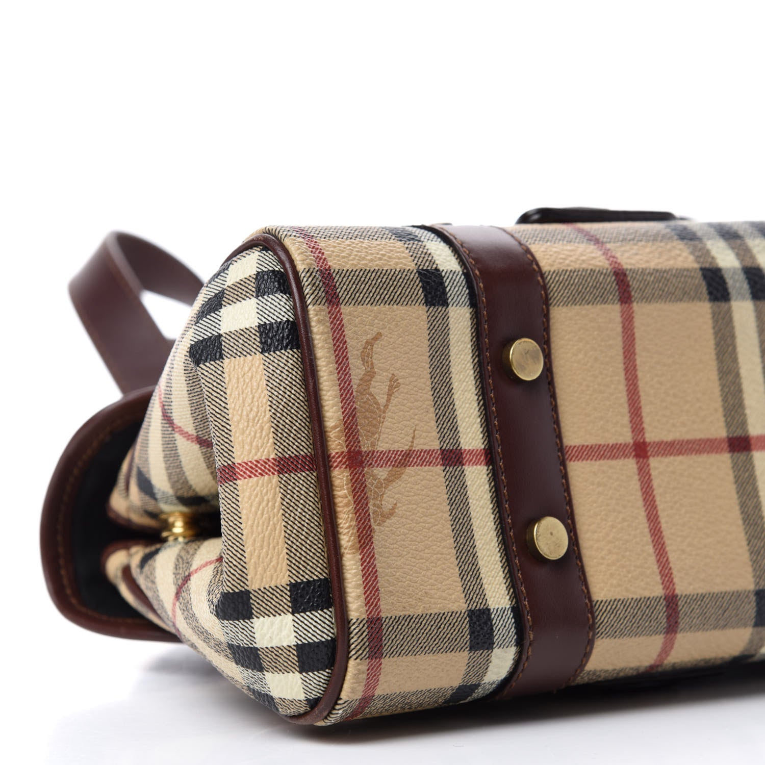 Burberry Haymarket Check Buckle Shoulder Bag Chocolate 6 of 12